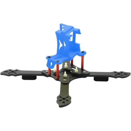  QWinOut Owl215 215mm Carbon Fiber FPV Racing Drone Frame Kit with 3D Print TPU Camera Mount for GOPRO 5/6/7 Action Camera (20 Degree,Blue)