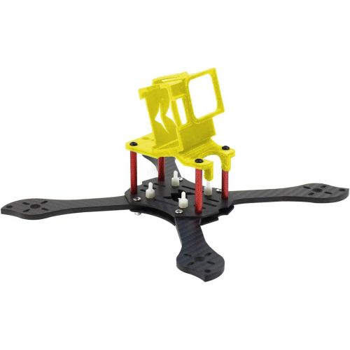  QWinOut T210 5 inch Truex 210mm Quadcopter Frame Kit Carbon Fiber Rack FPV Camera Fixed Mount TPU for GoPro 7/6/5 Freestyle Whoop Drone (30degree Yellow)