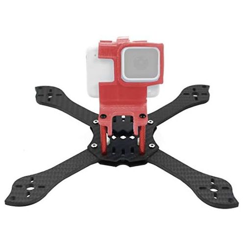  QWinOut T210 5 inch Truex 210mm Quadcopter Frame Kit Carbon Fiber Rack FPV Camera Fixed Mount TPU for GoPro 7/6/5 Freestyle Whoop Drone (25degree Red)