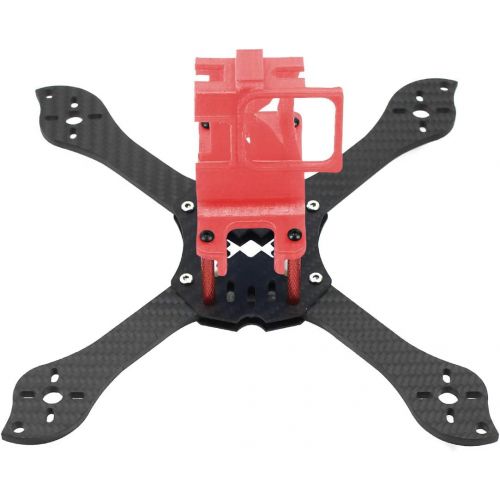  QWinOut T210 5 inch Truex 210mm Quadcopter Frame Kit Carbon Fiber Rack FPV Camera Fixed Mount TPU for GoPro 7/6/5 Freestyle Whoop Drone (25degree Red)