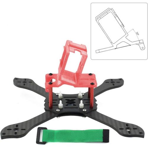  QWinOut T210 5 inch Truex 210mm Quadcopter Frame Kit Carbon Fiber Rack FPV Camera Fixed Mount TPU for GoPro 7/6/5 Freestyle Whoop Drone (25degree Red)