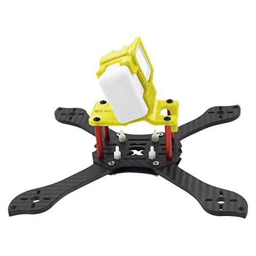  QWinOut T210 5 inch Truex 210mm Quadcopter Frame Kit Carbon Fiber Rack FPV Camera Fixed Mount TPU for GoPro 7/6/5 Freestyle Whoop Drone (25degree Yellow)