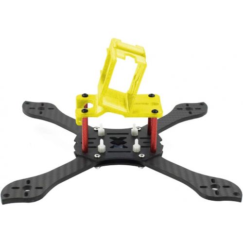  QWinOut T210 5 inch Truex 210mm Quadcopter Frame Kit Carbon Fiber Rack FPV Camera Fixed Mount TPU for GoPro 7/6/5 Freestyle Whoop Drone (25degree Yellow)