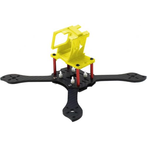  QWinOut T210 5 inch Truex 210mm Quadcopter Frame Kit Carbon Fiber Rack FPV Camera Fixed Mount TPU for GoPro 7/6/5 Freestyle Whoop Drone (25degree Yellow)