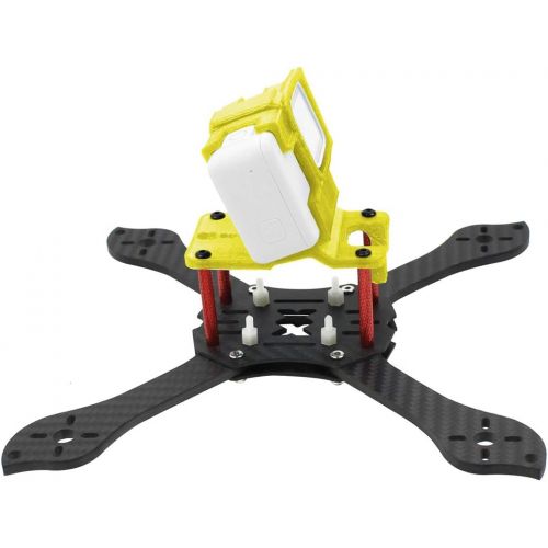  QWinOut T210 5 inch Truex 210mm Quadcopter Frame Kit Carbon Fiber Rack FPV Camera Fixed Mount TPU for GoPro 7/6/5 Freestyle Whoop Drone (25degree Yellow)