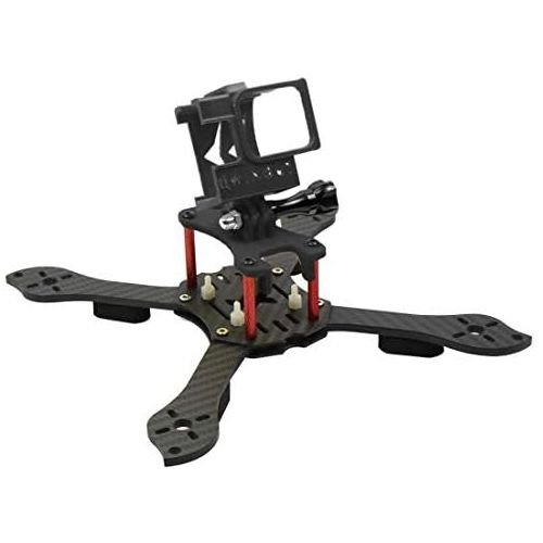  QWinOut Three1 210mm FPV Racing Drone Quadcopter Frame Kit with TPU Camera Mount Angle Adjustable for GOPRO 5/6/7 Action Camera (Black)