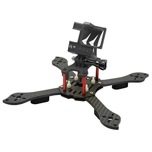  QWinOut Three1 210mm FPV Racing Drone Quadcopter Frame Kit with TPU Camera Mount Angle Adjustable for GOPRO 5/6/7 Action Camera (Black)