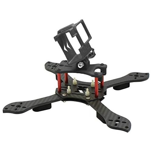  QWinOut Three1 210mm FPV Racing Drone Quadcopter Frame Kit with TPU Camera Mount Angle Adjustable for GOPRO 5/6/7 Action Camera (Black)