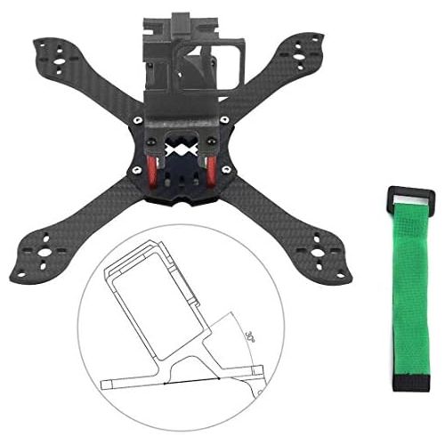  QWinOut T210 5 inch Truex 210mm Quadcopter Frame Kit Carbon Fiber Rack FPV Camera Fixed Mount TPU for GoPro 7/6/5 Freestyle Whoop Drone (30degree Black)