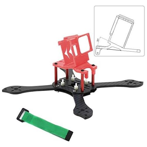  QWinOut T210 5 inch Truex 210mm Quadcopter Frame Kit Carbon Fiber Rack FPV Camera Fixed Mount TPU for GoPro 7/6/5 Freestyle Whoop Drone (20degree Red)