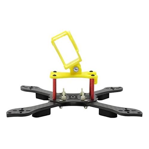  QWinOut Three1 210mm FPV Racing Drone Quadcopter Frame Kit with TPU Camera Mount Angle Adjustable for GOPRO 5/6/7 Action Camera (Yellow)