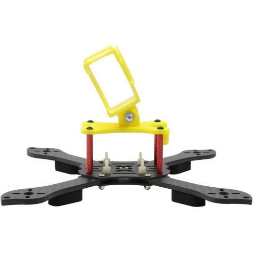  QWinOut Three1 210mm FPV Racing Drone Quadcopter Frame Kit with TPU Camera Mount Angle Adjustable for GOPRO 5/6/7 Action Camera (Yellow)