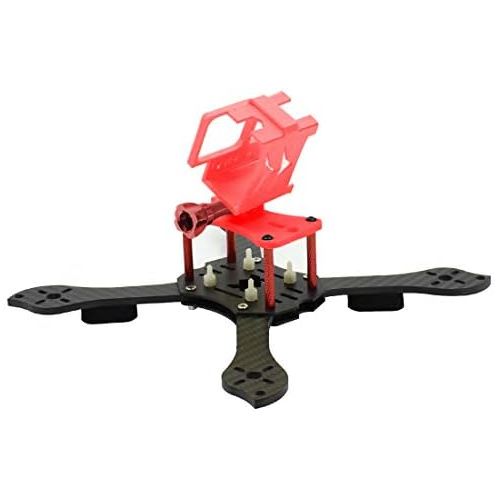 QWinOut Three1 210mm FPV Racing Drone Quadcopter Frame Kit with TPU Camera Mount Angle Adjustable for GOPRO 5/6/7 Action Camera (red)