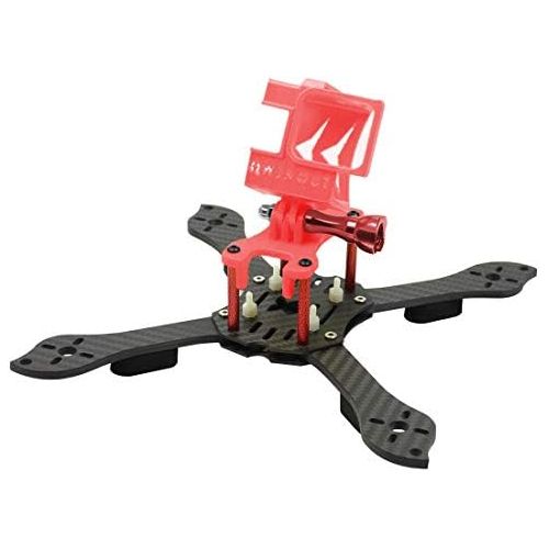  QWinOut Three1 210mm FPV Racing Drone Quadcopter Frame Kit with TPU Camera Mount Angle Adjustable for GOPRO 5/6/7 Action Camera (red)