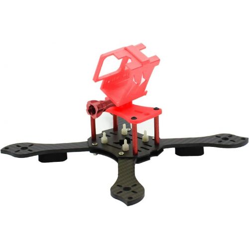  QWinOut Three1 210mm FPV Racing Drone Quadcopter Frame Kit with TPU Camera Mount Angle Adjustable for GOPRO 5/6/7 Action Camera (red)