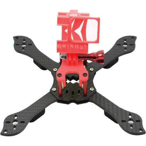  QWinOut Three1 210mm FPV Racing Drone Quadcopter Frame Kit with TPU Camera Mount Angle Adjustable for GOPRO 5/6/7 Action Camera (red)