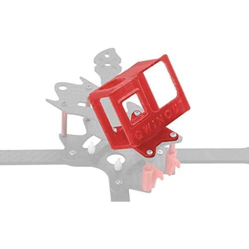  QWinOut 3D Print TPU Camera Mount 20 Degree 3D Printed Camera Holder 3D Printing Protective Cover for Gopro Hero 8 OWL260 Frame DIY RC Drone FPV Racer (red)