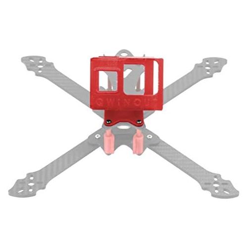 QWinOut 3D Print TPU Camera Mount 20 Degree 3D Printed Camera Holder 3D Printing Protective Cover for Gopro Hero 8 OWL260 Frame DIY RC Drone FPV Racer (red)