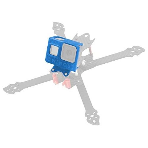  QWinOut 3D Print TPU Camera Mount 20 Degree 3D Printed Camera Holder 3D Printing Protective Cover for Gopro Hero 8 OWL260 Frame DIY RC Drone FPV Racer (Blue)