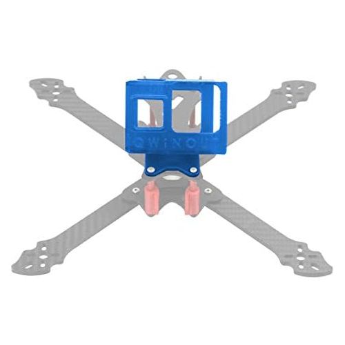  QWinOut 3D Print TPU Camera Mount 20 Degree 3D Printed Camera Holder 3D Printing Protective Cover for Gopro Hero 8 OWL260 Frame DIY RC Drone FPV Racer (Blue)