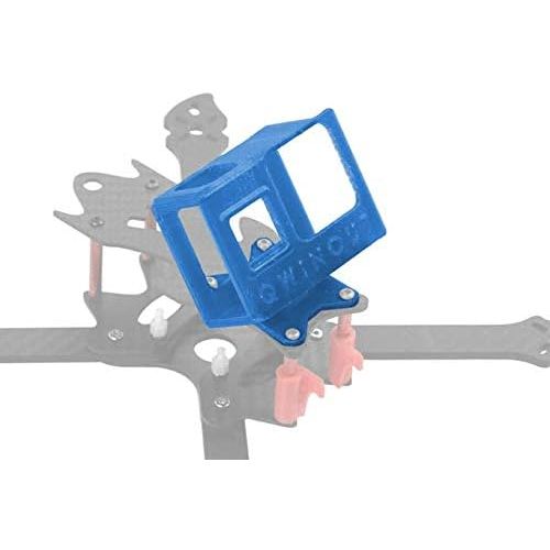  QWinOut 3D Print TPU Camera Mount 20 Degree 3D Printed Camera Holder 3D Printing Protective Cover for Gopro Hero 8 OWL260 Frame DIY RC Drone FPV Racer (Blue)