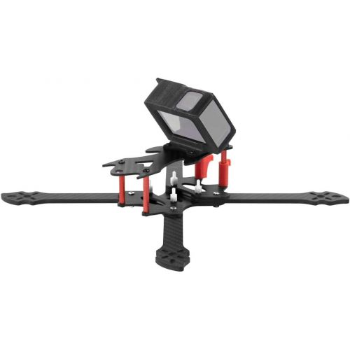  QWinOut OWL260 260mm FPV Racing Drone Frame Kit Carbon Fiber Rack with 3D Print TPU Camera Mount for gopro Hero 8 Action Camera (20 Degree,Black)