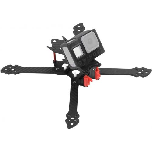  QWinOut OWL260 260mm FPV Racing Drone Frame Kit Carbon Fiber Rack with 3D Print TPU Camera Mount for gopro Hero 8 Action Camera (20 Degree,Black)