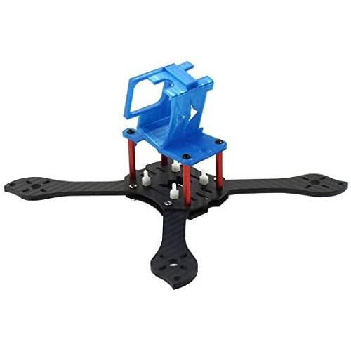  QWinOut T210 5 inch Truex 210mm Quadcopter Frame Kit Carbon Fiber Rack FPV Camera Fixed Mount TPU for GoPro 7/6/5 Freestyle Whoop Drone (25degree Blue)