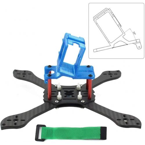  QWinOut T210 5 inch Truex 210mm Quadcopter Frame Kit Carbon Fiber Rack FPV Camera Fixed Mount TPU for GoPro 7/6/5 Freestyle Whoop Drone (25degree Blue)