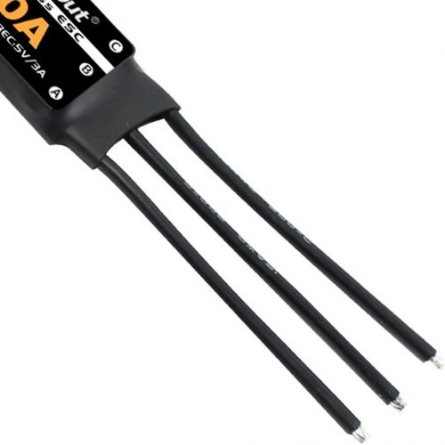  QwinOut 40A Brushless ESC 2-4S Speed Controller with 5V 3A BEC for Fixed Wing DIY RC Multi-axis Aircraft Drone Helicopter Quadcopter (6 Pcs,Long Cable)