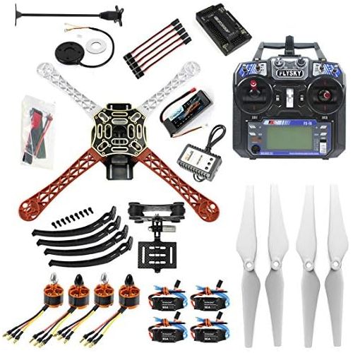  QWinOut 450mm Airframe 2.4G 6CH GPS APM2.8 Flight Control RC Quadcopter ARF Combo DIY Full Set Drone with Camera Gimbal Mount (Unassembly RTF)