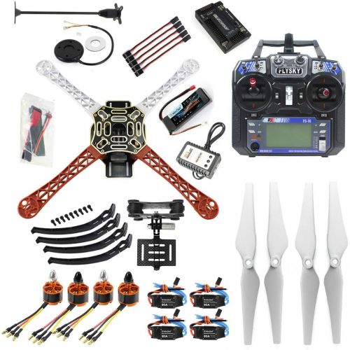  QWinOut 450mm Airframe 2.4G 6CH GPS APM2.8 Flight Control RC Quadcopter ARF Combo DIY Full Set Drone with Camera Gimbal Mount (Unassembly RTF)