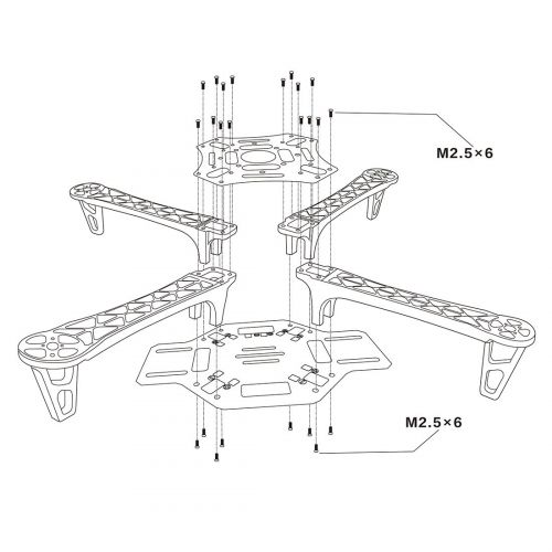  QWinOut DIY 2.4G 8CH KK V2.3 F450 Frame RC Quadcopter 4-Axle UFO Unassembly Kit RTFARF Basic Drone