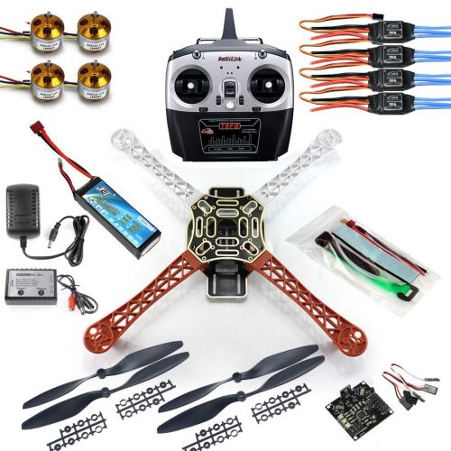  QWinOut DIY 2.4G 8CH KK V2.3 F450 Frame RC Quadcopter 4-Axle UFO Unassembly Kit RTFARF Basic Drone