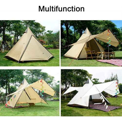  QXWJ Camping Pyramid Teepee Tent Outdoor Portable Waterproof Double Layers,Family Camping Tent for Outdoor Hiking