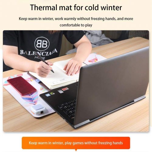  QYCOLO Warm Desk Pad, 24v Safe Voltage Automatic Control Warm Official Big Mouse Pad Game Mouse Pad Extended Gaming Mouse Mat Functional,Foot Warmer Pad Warm Desk Pad 23.6140.12,A