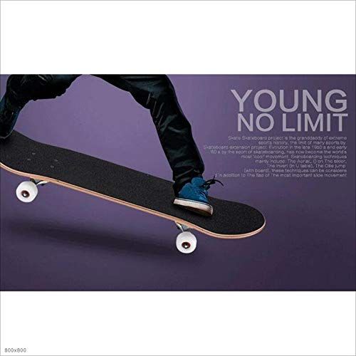  QYSZYG Persoenlichkeit Doppel Rocker Skateboard Skateboard 80 * 20 * 10cm Anfaenger professionelles Skateboard Skateboard (Farbe : A)