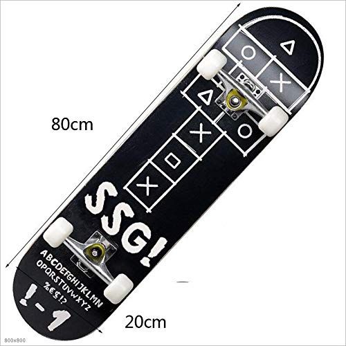  QYSZYG Persoenlichkeit Doppel Rocker Skateboard Skateboard 80 * 20 * 10cm Anfaenger professionelles Skateboard Skateboard (Farbe : A)