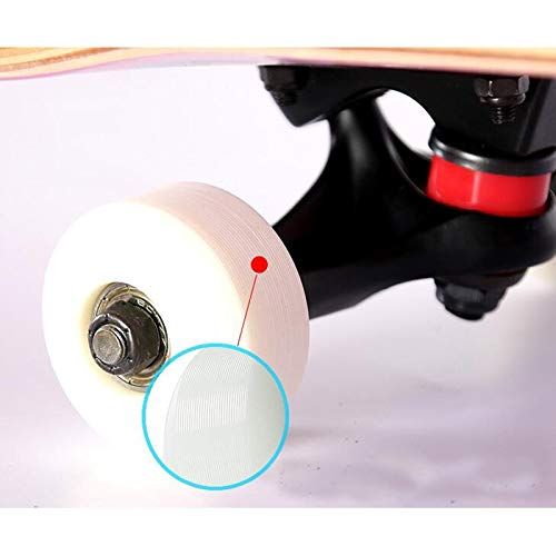  QYSZYG Professionelles Skateboard Professionelles Skateboard ABEC-7, das EIN doppeltes verwerfendes Einsteiger-Skateboard fuer Erwachsene tragt Skateboard (Farbe : C)