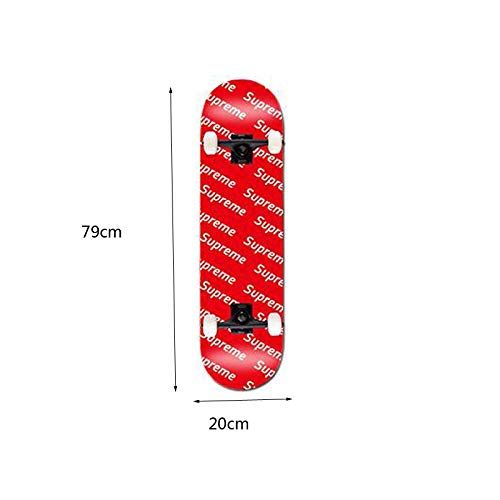  QYSZYG Professionelles Skateboard Professionelles Skateboard ABEC-7, das EIN doppeltes verwerfendes Einsteiger-Skateboard fuer Erwachsene tragt Skateboard (Farbe : C)