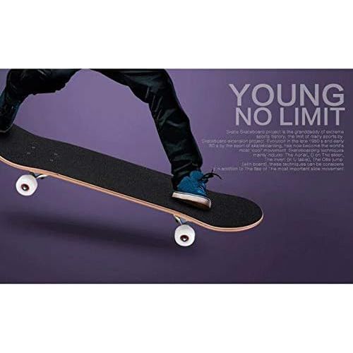  QYSZYG Anfanger-Gymnasiasten des Doppel-upboard shortboard Skateboards Erwachsenen Anfanger buersten Strasse kuehle huebsche Strasse Skateboard optionale Art Skateboard (Farbe : A)