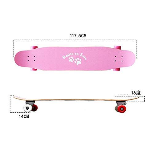  QYSZYG Die Erwachsenen Anfaenger der Jungen Jungen des Skateboards doppeln Tanzbrett professionelles Skateboard des Strassenbrettes Skateboard (Farbe : B)