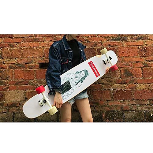  QYSZYG Die Erwachsenen Anfaenger der Jungen Jungen des Skateboards doppeln Tanzbrett professionelles Skateboard des Strassenbrettes Skateboard (Farbe : B)