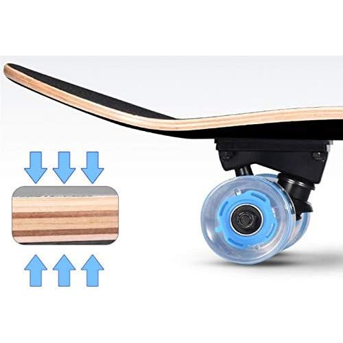  QYSZYG Professionelles Skateboard doppelt gekruemmtes Skateboard fuer Anfanger mit Zwei Radern Zwei optional Skateboard (Color : B)