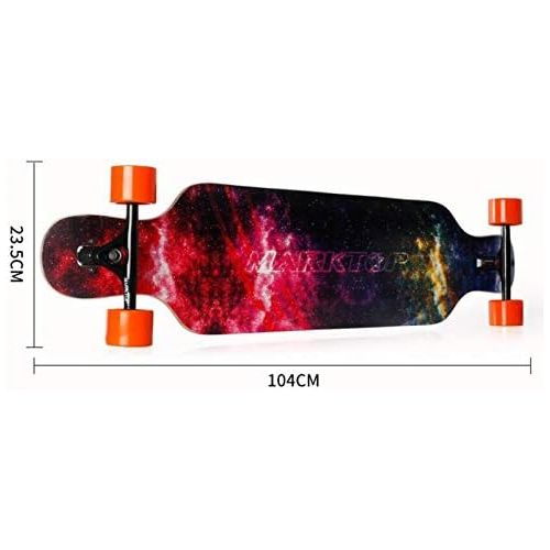  QYSZYG Skateboard longboards Highway Board Erwachsene Jungen und Madchen tanzen Board Anfanger mit Vier Radern und Pinsel Skateboard (Farbe : D)