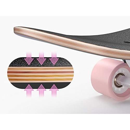  QYSZYG Vielseitiges optionales Skateboard Longboard Jungen- und Madchenstrassenbuerstenstrassenbrett vierradriger Roller Skateboard (Farbe : B)