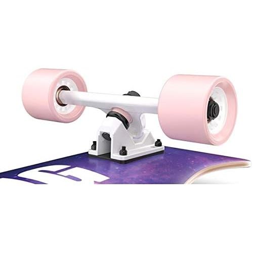  QYSZYG Erwachsener professioneller vierradriger Rollerdoppeltes Rockerbuerstenstrassenreiseskateboard-Aktionsskateboard Skateboard (Farbe : B)