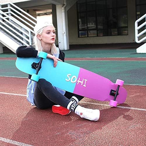  QYSZYG Schoene Longboard Skateboardjungen und -madchen buersten den grundlegenden Roller der Strassen-Skateboardanfanger Skateboard (Farbe : A)