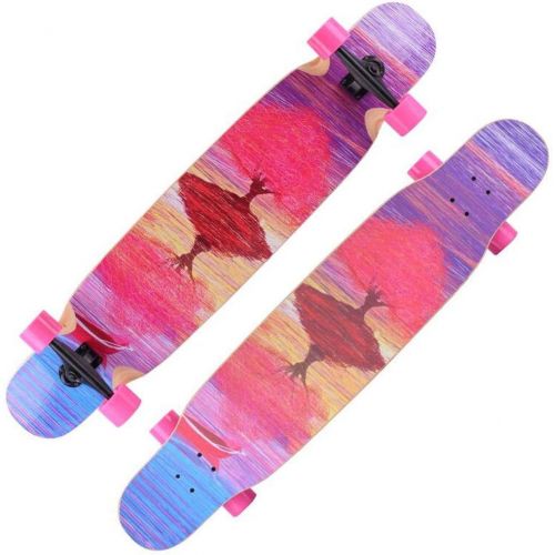  QYSZYG Schoene Longboard Skateboardjungen und -madchen buersten den grundlegenden Roller der Strassen-Skateboardanfanger Skateboard (Farbe : A)