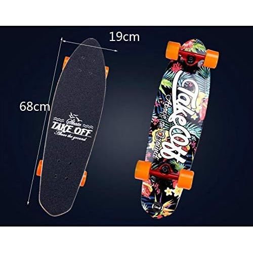  QYSZYG Brush Street Fish Plate Professionelles Limit-Skateboard mit Vier Radern Skateboard-Grundskateboard Multi-Style-Wahl Skateboard (Farbe : A)